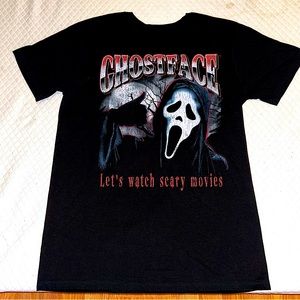 New Ghost Face Scream Let’s Watch Horror Movies Graphic Short Sleeve T-shirt M